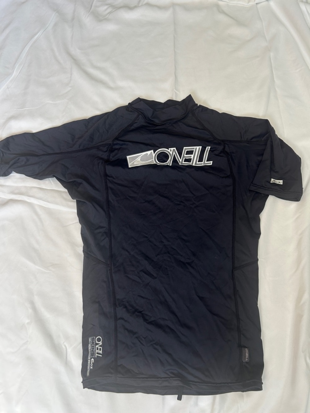O'Neill Youth Black Short-Sleeve Logo Rash Guard